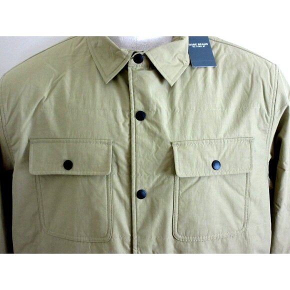 OOBE Brand Men's Eades Snap Front Overshirt Buckwheat Light Brown NWT - Picture 4 of 7